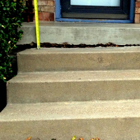 stair lifting, polyurethane foam lifting, polyurethane foam injection, concrete lifting, front porch, slab settlement, driveway, driveway settlement
